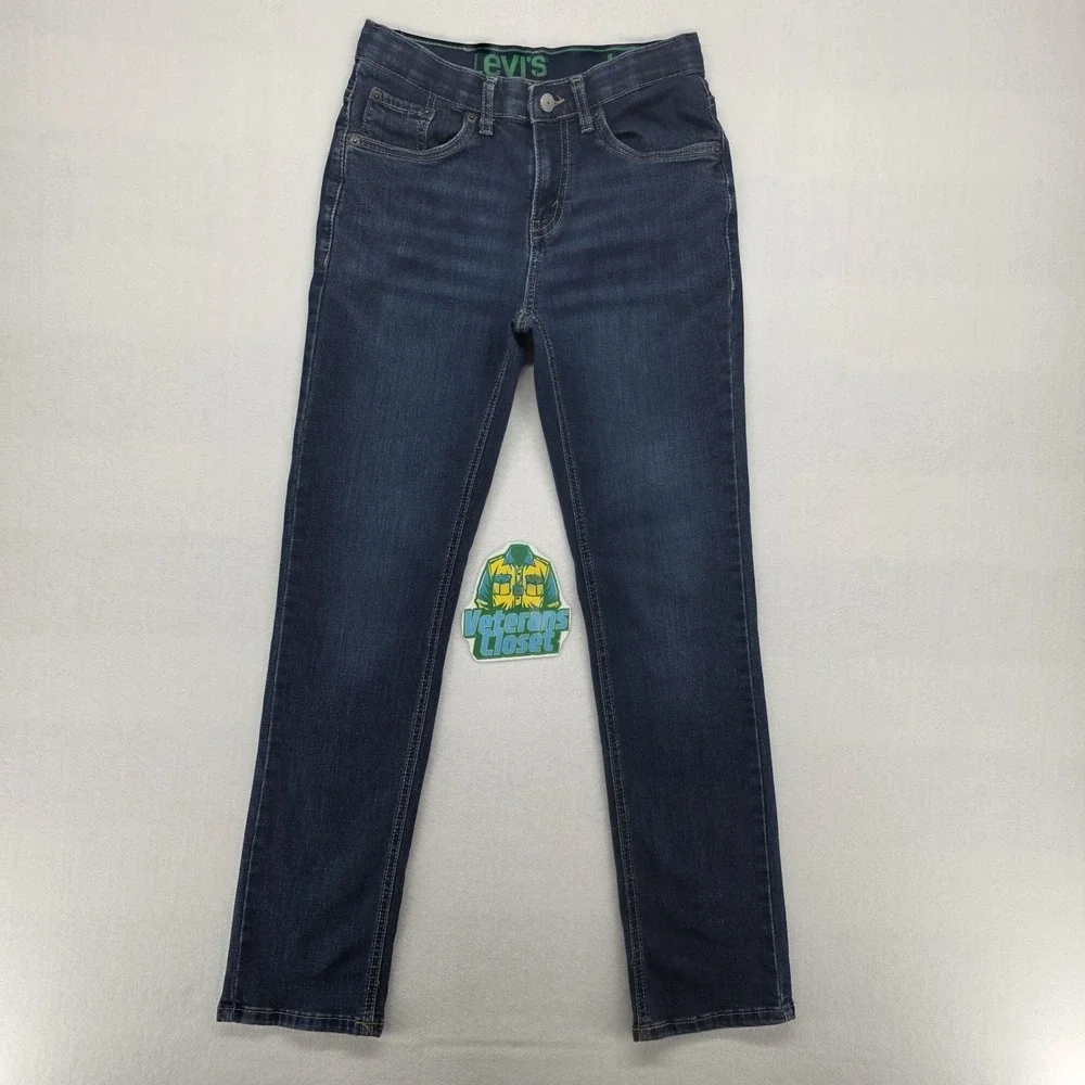 Levi Strauss Boys 511 Slim Jeans Blue Size 14 Regular 27x29 Adjustable Waist